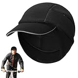 Gvblkq Winter-Fahrradmütze - Winddicht Atmungsaktiv Und Wärmeisolierend | Wintermütze Mit Schirm...