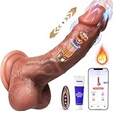 Klassische Dildo für Frauen mit App, Vibrator Vibration für Frauen mit 9 Stoßfunktions, 22cm...