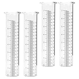 NUOBESTY 4 Stück Regenmesser Glas mit Skala Transparentes Regenmessgerät für Garten Rasen 7 Zoll...