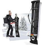 Otaro Skitasche Premium (1 Paar Ski & Skistöcke) Premium Skisack | Auch als Langlaufski Tasche mit...