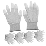 SEWACC 5 Paare Handschuhe für Industriearbeiter Rutschfest PU Beschichtet Wärmeisolierend...