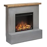 TAGU Rolf Elektrokamin mit PowerFlame, Heizung & Thermostat, LED-Flammeneffekt und Fernbedienung...