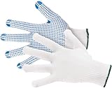Jah 5070 Nylon-Strickhandschuh 12 Paar Noppen mittelschwer weiß Gr. 7
