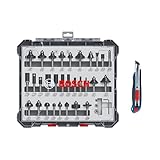 Bosch 30tlg. Fräser Set mit Cuttermesser (für Holz, Ø 8 mm Schaft, Professional Zubehör...