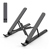 Tonmom Laptop Ständer, Faltbarer Notebook Ständer, Höhenverstellbarer ABS+Silikon Laptopständer...