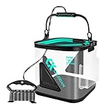 Portable Transparent Minnow Bucket, Bait Tank for Outdoor Camping, Fly Fishing Box, Convenient Fish...