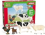 schleich FARM WORLD | Bauernhof Starterset 42729 | Spielset mit Ziege, Kuh, Schaf & Hahn |...