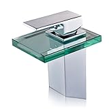 DP bath Glasarmatur Schwallauslauf Wasserfall Modell Orquidea, 1 Stück, silber, GLBAM