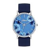 s.Oliver Armbanduhr Damen Quarzuhr Analog, mit Silikon Armband, Silber, 3 bar Wasserdicht, Kommt in...