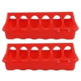 Organizer für Geflügel: roter Behälter, Hühnerfutter, Saatschale für Papageien, Entenwerkzeug |...