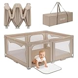 Lionelo Kinderlaufgitter 150 x 180 x 75 cm Florence Easy Fold, atmungsaktives Netz, sicher, tragbar,...