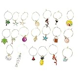 CNAFGBGG 20pcs Weinglas Tags Lustige Weinglas Charme Sommer Weinglas Tags Weinglas Reize für...