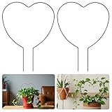 Ouligay Rankhilfe Zimmerpflanzen Rankgitter Metall,2 Stück Garten Pflanzenhalter, 31x23cm Herz Form...