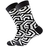 UIFLQXX Sportsocken, geometrischer Druck, bunte Straßen-Persönlichkeit, mittelgroße Socken,...