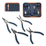 MANUFORE Seegeringzangen Set 4-teilig, Innen- und AuBenzangen, gerade und gebogen -Feste Spitzen...