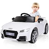 COSTWAY 12V Audi Kinderauto mit 2,4G-Fernbedienung, 3 Gang Elektroauto 2,5-5km/h mit MP3, Hupe,...