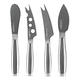 BOSKA Käsemesser-Set Mini Copenhagen/vier Käsemesser/Edelstahl/Silber / 145 x 20 x 9 mm