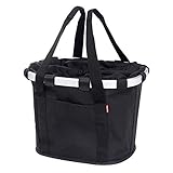 KlickFix Unisex Fahrrad-klappkorb Reisenthel Bikebasket Lenkerkorb, Schwarz, 26 x 35 38 cm EU