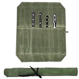 NCZCDZSW Messertasche Kochmesser Tragbare Messerrolle mit 7 Steckplätzen Kochmesser Rolltasche...