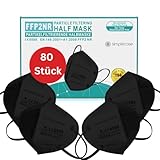 Simplecase 80 Stück FFP2 Maske, Zertifiziert von offiziell benannter Stelle 0598, Atemschutzmaske,...