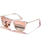 TSEBAN Vintage Polarisierte Damen Sonnenbrille Frauen Blaulichtfilter Brille, Acetat-Rahmen & UV 400...