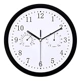 Wasserdichte Uhr Für Den Außenbereich – Outdoor-Uhr Mit Hygrometer, Wasserdicht, 25,4 Cm,...