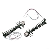 2 Stück Modelleisenbahn LED Gittermastlichter Track N Layout Beleuchtung mit 3V Kompatibilität