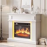 YITAHOME Elektrokamin, 23inch Realistischer 3D Flammeneffekt Erwärmungsfreistehender Elektrischer...