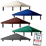 freigarten.de Ersatzdach für Gartenpavillon 3 x 3 m wasserdicht Panama Material Panama Weich-PVC...