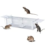 Lebendfalle Maus, Marderfalle Lebendfalle, Doppeltür Design, 410x140x110mm, Ideal Für Jäger Und...