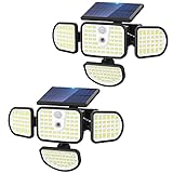 Woolmug 【2 Stück】 Solarlampen für Außen mit Bewegungsmelder,Solar Strahler Außen...