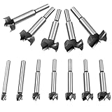 Flintronic Professional ForstnerBohrer, 12 Stück Forstner Bit, Cutter mit Rundschaft, Bohrer für...