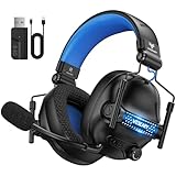 WESEARY Bluetooth Kopfhörer, 2,4G Wireless Gaming Headset mit Mikrofon für PS5, PS4, PC, Switch,...