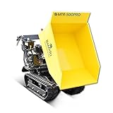 BAMATO Mini Raupendumper MTR-500PRO | Zuladung: bis 500 kg | kraftvoller 9 PS Motor | 6 Vorwärts-...
