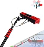 Wasserzufuhr-Stangen-Set für Fensterreinigung, ausziehbare Teleskopstange mit Bürste und...