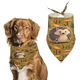 Haustier-Schal, Hundehalstuch, Bandana für Hunde, Igel, bedruckt, für die meisten Hunde und Katzen