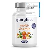 Multivitamin Hochdosiert - 450 Tabletten - Wertvolle Mineralien & alle A-Z Vitamine - 15 Monate...