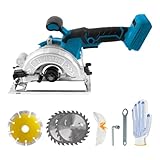 5 Zoll Akku-Kreissäge Kompatibel für Makita 18V Akku, 6200RPM Professionelle Bürstenlose...