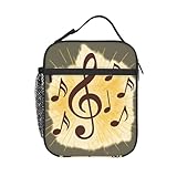 Lunchtasche Isoliert Musiknoten Tragbar Picknicktasche Faltbar Lunch-Taschen für Essen Strand...