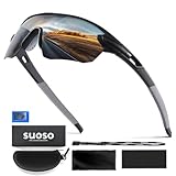 suoso Sportbrille-Fahrradbrille-Herren-Damen-Polarisierte-Sonnenbrille-Sunglasses-Men-Women-UV400...