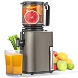 MAISON HUIS Entsafter Slow Juicer mit 13.5cm Extra Großem Einfüllschacht für Ganze Früchte und...