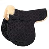 Merauno Echtes Lammfell Sattelkissen Sattel Dressur und Allzweckkissen mit Echtes Lammfell und...