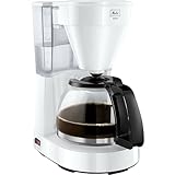 Melitta Easy - Filterkaffeemaschine - mit Glaskanne - Tropfstopp - 10 Tassen - Weiß (1023-01)