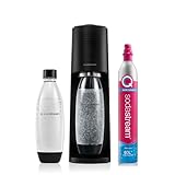 SodaStream Terra Sprudelwasserbereiter, mit 1 Liter wiederverwendbarer BPA-freier Wasserflasche zum...