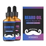 Das Bartöl Für Das Wachstum Des Bartes | 2 Stück Pflegeöl Zur Schnurrbartpflege | Bart...