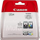 Canon PG-560 CL-561 BLISTER Vorteilspack 2 Tintenpatronen (Schwarz Farbe) (Veraltete...