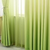 Blausky 2 STK 100x200cm (B x H) Farbverlauf Gardinen,Transparent Voile Vorhänge,Gardinenschal...