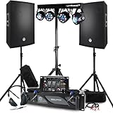 Pack Sono BM Bmsonic Verstärker 2000 W, passive Lautsprecher 2 x 700 W, Standfüße, Mischpult, 8...