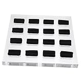 Gatuida Ring Display Tray mit Fächern Schmuck Organizer für Ringe und Ohrringe Transparenter...