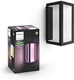 Philips Hue White and Color Ambiance LED Wandleuchte Impress (schmal), Outdoor Leuchte für den...
